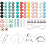 Garvee 100 Piezas Cuentas De Silicona DIY Redondas Y Poligonales, Accesorios Para Manualidades, Coloridas, Para Pulseras Y Collares