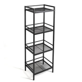 Garvee Estantería De 4 Niveles Para Baño, Metal Resistente, Acabado Electrochapado, Negra, Para Cocina Y Sala, Multifuncional, 4 Tier - Negro