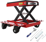 Garvee Gato Elevador para Motocicleta Profesional - Soporte de Mantenimiento hasta 544kg con Plataforma Antideslizante y Altura Ajustable - Rojo