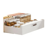Garvee Organizador de armario extraíble Garvee con película adhesiva nano, estante expandible para despensa con cesta deslizante, 40 cm An x 43 cm Pr x 9 cm, blanco - Blanco