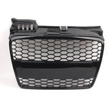 Garvee Rejilla Delantera Estilo RS4 Nido de Abeja para Audi A4, Negro Brillante, ABS Resistente, Montaje Directo, Look Deportivo