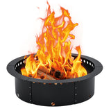 Garvee Anillo para Fogata 91 cm Acero Carbono Resistente con Pintura Alta Temperatura para Uso Exterior y Subterráneo Negro