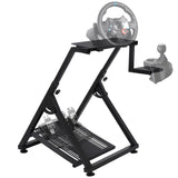 Garvee Soporte Para Volante De Carreras X-Type Plegable Ajustable 20° Altura Acero Carbono Ruedas Fijas Y Deslizantes Para Simuladores De Juegos - Tubo Cuadrado Plegable Tipo X