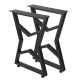 Garvee Patas De Mesa De Metal 28x20 In - Hierro Forjado, Ajustables, Diseño Industrial Rústico Para Comedor Y Jardín, Negro