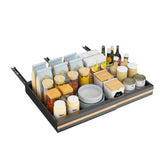 Garvee Cesto Extrable Ajustable De Acero Al Carbono Para Cocina, Organizador Interior De Cajones Y Armarios, Ideal Para Especias, Vajilla Y Utensilios - Negro