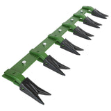 Garvee Barra de Dientes para Cuchara 124 cm para Tractores Subcompactos, Acero Duradero Verde, Sin Perforación, Uso en Construcción y Minería - Negro & Verde
