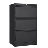 Garvee Archivador De Acero Al Carbono Con Cajones Anchos Gran Capacidad Oficina Seguro Diseño Amplio - Blanco