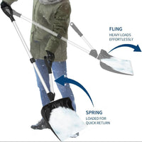 Garvee Pala de Nieve con Mango en D, Hoja 45×32 cm de Aluminio Ligera y Duradera, Empuñadura Ergonómica, Ideal para Entrada, Patio y Jardín