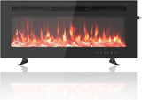 Garvee Elektrokamin 3en1 Acero Vidrio 76 cm 220V/1800W 12 Colores Flama EU Negro
