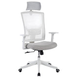 Garvee Silla De Escritorio Ergonómica SP-VC-AMOTAI Blanca Y Gris, Ajustable, Soporte Lumbar Para Oficina Y Hogar - Blanco & Gris