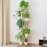 Garvee Soporte para Plantas de 6 Niveles en Metal, Estantería Compacta de Esquina para Macetas en Interior y Exterior, Dorado - Dorado