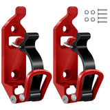 Garvee Porta Pala para Techo de Aleación de Zinc, 4 x 17-40mm, Capacidad de Carga 20kg, Cierre de Tensión de Goma, para Coche Off-Road, Maletero - Rojo