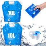 Garvee 2 Bolsas De Agua De Emergencia 10L Con Grifo Bolsa De Transporte De Polietileno Para Camping Agua Potable Portátil
