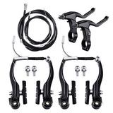 Garvee Kit Completo Frenos V-Brake Para Bicicleta - Levas Y Pinzas Resistentes - Compatible MTB, Carretera, BMX - Negro - Uso Urbano Y Montaña