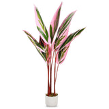 Garvee Planta Artificial en Maceta con Hojas Realistas y Trunk, Decorativa Sin Mantenimiento, PEVA, Ideal para Oficina y Sala - Green
