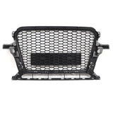 Garvee Rejilla Delantera Estilo RS para Audi Q5 SQ5 2013-2017, Negro Brillante, ABS Resistente, SUV Urbano