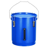 Garvee Cubo De Grasa De Acero Inoxidable 18,9L, Con Tapa y Pinzas, Compacto y Duradero, Negro, para Cocina Profesional