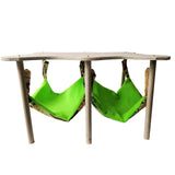 Garvee Hamaca Grande Para Cobayas Con Plataforma De Madera, Diseño Rústico, Suave Y Resistente, 30x30x24cm, Natural