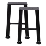 Garvee Juego De Patas De Mesa En X Acero Negro Mate Para Proyectos DIY Comedor Escritorio - Negro