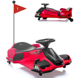 Garvee Coche de Derrape Eléctrico Motor Brushless, Velocidad Variable, Luces LED, Alarma Baja Potencia, 3-8 años, Aire Libre, Rojo