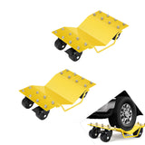 Garvee Car Dolly Set de 2 con Capacidad de 1814 kg y Placa de Acero de 5 mm para Movimiento de Camionetas y Vehículos Amarillo - Amarillo