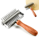 Garvee Rollo Para Pizza Con Accesorios De Acero Inoxidable Y Mango De Madera, Herramienta Para Amasar, Resistente, Fácil De Limpiar, Cocina Casera