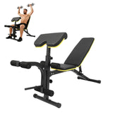 Garvee Banco de Pesas Multifuncional Ajustable con Almohadilla Gruesa, 5 Niveles, Acero Resistente, 180 kg, Gimnasio en Casa