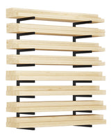 Garvee Estante para Madera de Acero Resistente 4 Niveles 726 kg Montaje en Pared Negro para Taller y Garaje