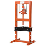 Garvee Prensa Hidráulica 6 Ton H-Frame Ajustable Acero Carbono Alta Estabilidad Taller Automotriz - Naranja