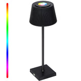 Garvee Lámpara Mesa Inalámbrica Tactil 8 Colores Recargable USB-C Impermeable Negra Jardín Dormitorio - Negro