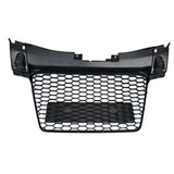 Garvee Rejilla Delantera Estilo RS para Audi TT/TTS MK2 2007-2014, ABS Resistente, Negro Brillante, Look Deportivo