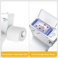 arvee Orinal de Entrenamiento para Bebés de PP, Sonido Realista, Asiento Suave con Porta Papel y Tanque de Almacenaje, para Niños +18 Meses, Blanco y Cromado con Alfombrilla de PVC