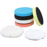 Garvee Set De 7 Almohadillas Pulidoras 15 cm, Esponjas Para Pulir, Herramienta De Encerado Profesional, Superficie 150 mm, Uso Profesional y Hogar