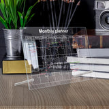 Garvee Pizarra Acrílica Transparente Calendario Escritorio - Resistente, Borrable, 30×20 cm, para Oficina y Hogar
