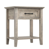 Garvee 8 Mesitas de Noche MDF estilo artesanal diseño funcional material duradero montaje fácil acabado elegante gris - Gris