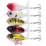 Garvee Juego De 5 Señuelos De Pesca Multicolores Con Cola Giratoria Flotante Para Agua Salada Y Dulce 8 Cm 11,5 G