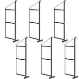 Garvee Estantes para Contenedores de Envío 6PCS, Acero Reforzado con D-Ring, 3 Niveles Profundos 22in x 60in, Resistente y Antióxido para Taller y Garaje