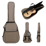 Garvee Bolsa de Guitarra 104 cm Acolchada Gruesa Correas Ajustables Suave para Guitarra Acústica Mochila Ligera para Conciertos y Viajes - Marrón