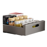Garvee Cajón telescópico Garvee, cajón extraíble para cocina, 30x43x9 cm, acero al carbono, Gris - Gris