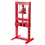 Garvee Prensa Hidráulica 6 T Marco en H Ajustable Placas Doble Acero Resistente Uso Taller y Automoción Rojo - Rojo Oscuro