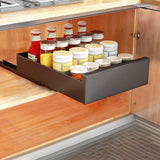 Garvee Lade Telescópica De Acero Al Carbono 25x43x8 Cm, Organizador Extraíble Con Adhesivo, Resistente Para Cocina Y Baño - 
