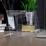 Garvee calendario Acrílico de Escritorio con Soporte y 6 Marcadores para Oficina y Hogar 30×20 cm Transparente