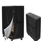 Garvee Funda para cama plegable con cremallera impermeable ajustable universal, para almacenamiento, hogar y viajes, 83.82x33.02x106.68cm - Negro