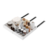 Garvee Set De 2 Cajones De Cocina Extraíbles En Acero Carbono Blanco, Organizador Versátil Para Cocina Y Baño, 42x33x7.5cm, Fácil Montaje - Weiß