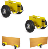 Garvee Carro De Paneles Con Capacidad 272Kg, Neumáticos De Aire 25,4Cm, Abrazaderas Ajustables y Acero Robusto, Negro, para Transporte De Paneles - Amarillo