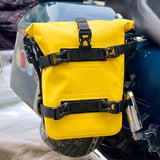 Garvee Bolsa Moto PVC Impermeable 8L Marco Anti-Caída Amarillo 19x9x30.5cm Parachoques