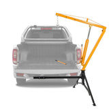 Garvee Grúa de Elevación Hidráulica Giratoria con Montaje de 5cm para Carga de Camionetas en Construcción 454kg Rojo - Amarillo