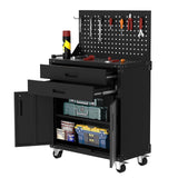 Garvee gabinete Rodante para Herramientas de Acero 89 cm - 2 Cajones Profundos, Ruedas con Freno - Taller, Garaje, Almacén, Resistente