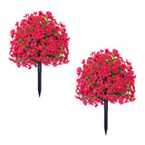 Garvee Bolas Artificiales de Ciprés de Cedro, Plantas Artificiales de Ciprés Resistentes a los Rayos UV para Jardín, Veranda, Interior, 40cm Rosa rosado - Rosa Fucsia