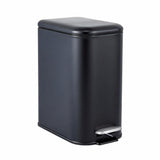 Garvee Cubos De Basura Delgados 3.2 Gal Acero Inoxidable Tapa Cierre Suave Para Cocina Y Oficina - Negro